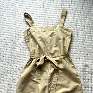 Uniqlo Beige Linen Jumpsuit
